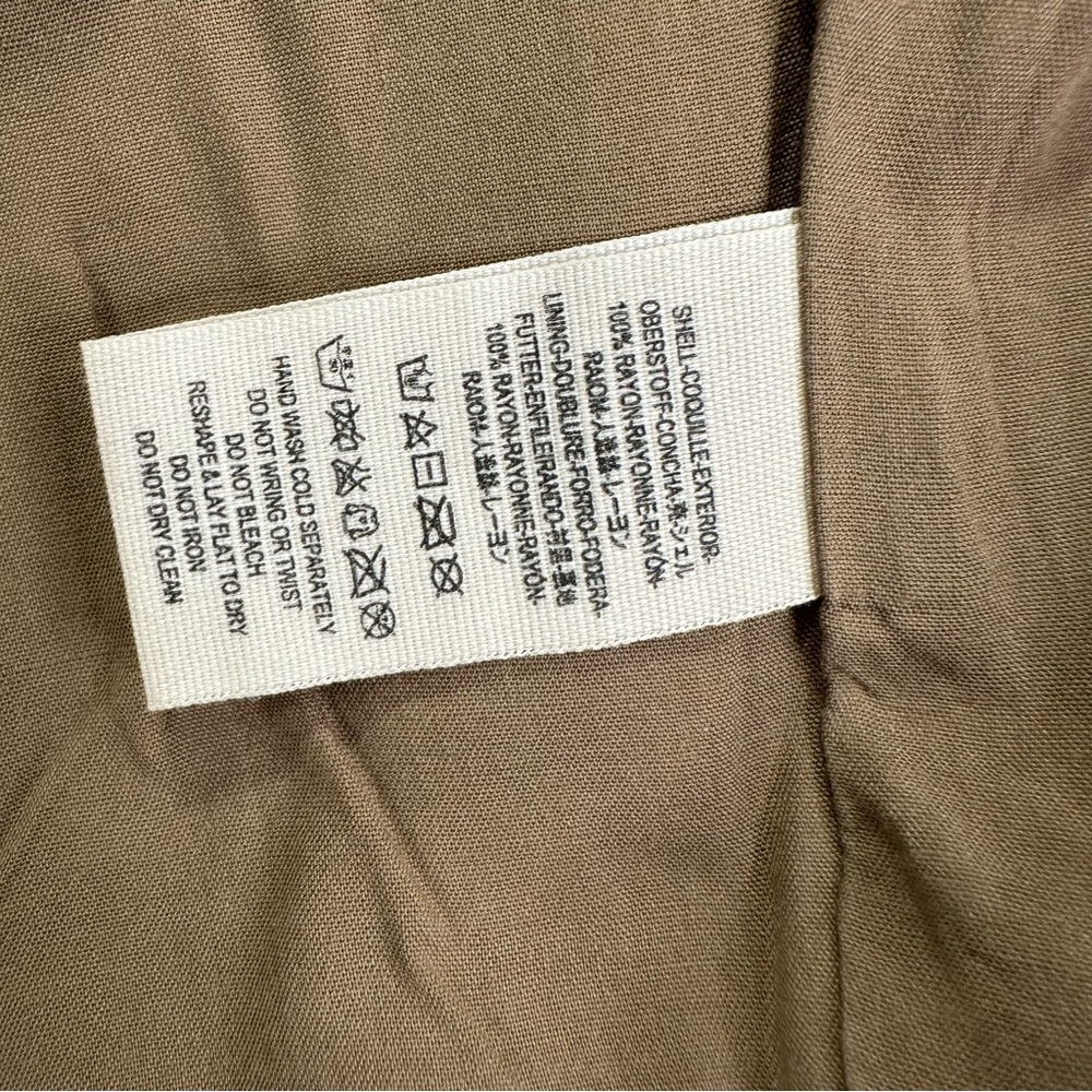 Free People  Faux Leather Skirt  Brown Button-Front Size 6 - Picture 13 of 13